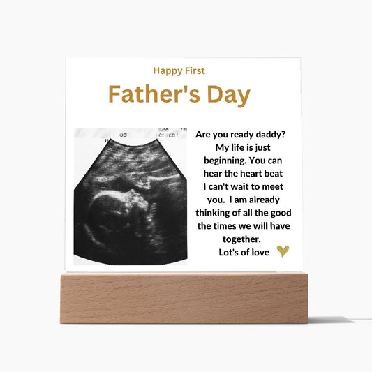 First Father's Day Ultrasound Plaque