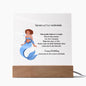 Mermaid Square Acrylic Plaque Night Light