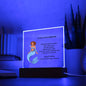 Mermaid Square Acrylic Plaque Night Light