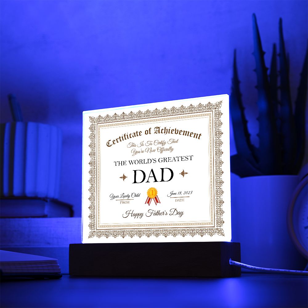 Greatest Dad Acrylic Plaque