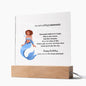 Mermaid Square Acrylic Plaque Night Light