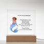 Mermaid Square Acrylic Plaque Night Light