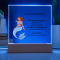 Mermaid Square Acrylic Plaque Night Light