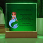 Mermaid Square Acrylic Plaque Night Light