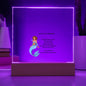 Mermaid Square Acrylic Plaque Night Light