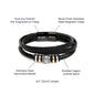 My Badass Husband Love You Forever Leather Bracelet