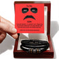 My Badass Son Love You Forever Leather Bracelet