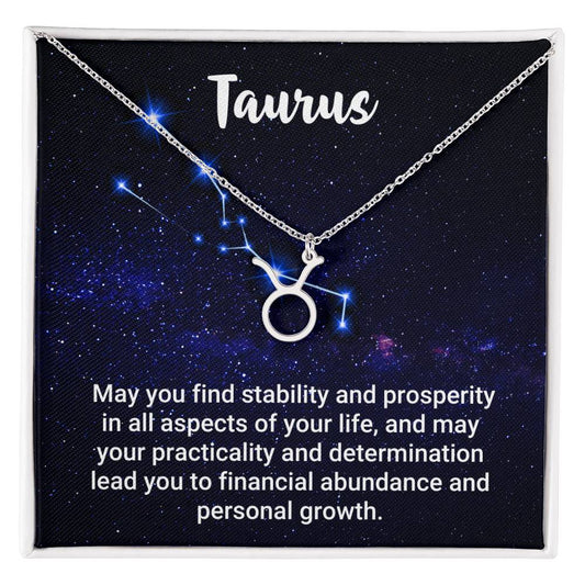 Zodiac Symbol Necklace - Taurus