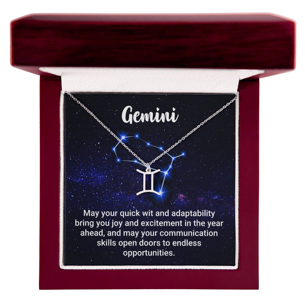 Zodiac Symbol Necklace - Gemini