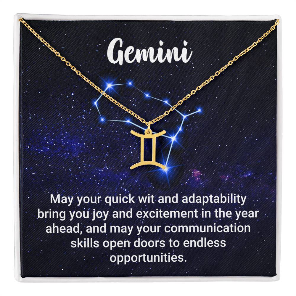Zodiac Symbol Necklace - Gemini