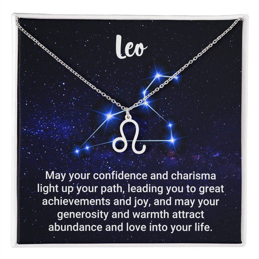 Zodiac Symbol Necklace - Leo