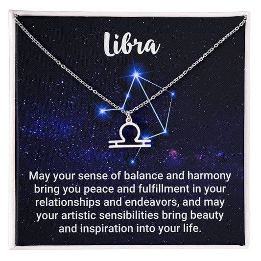 Zodiac Symbol Necklace - Libra
