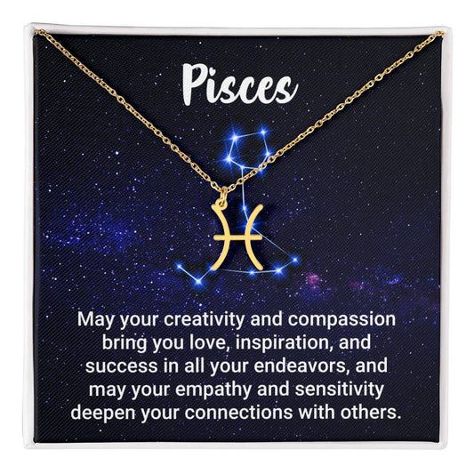 Zodiac Symbol Necklace - Pisces
