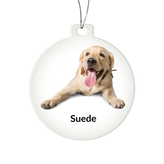 Personailzed Dog Photo Christmas Ornament