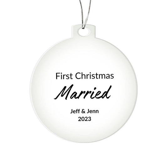 Couples First Christmas Acrylic Ornament