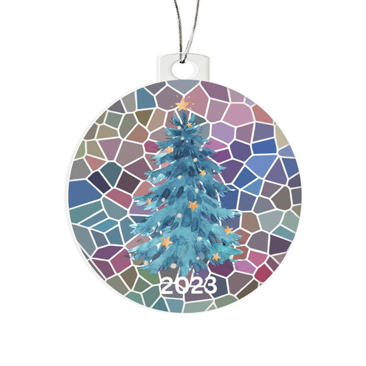 Stained Glass Acrylic Christmas Ornament