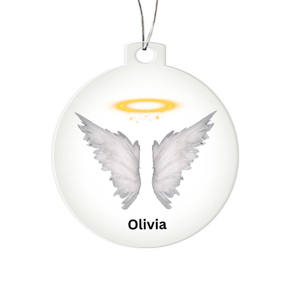 Angel Wings Memorial Christmas Ornament