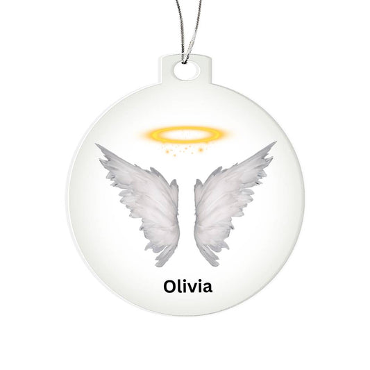 Angel Wings Memorial Christmas Ornament