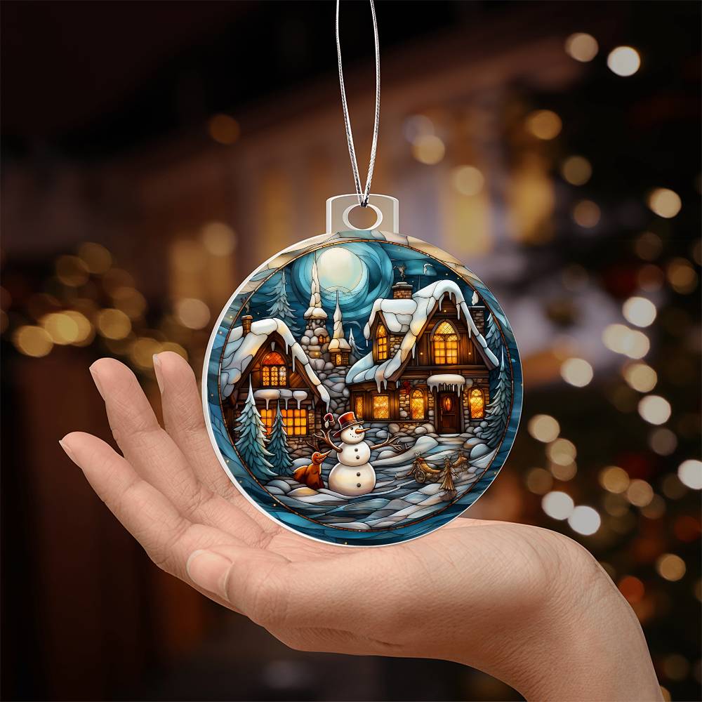 Snowman at Home Christmas Ornament - Vintage-Inspired