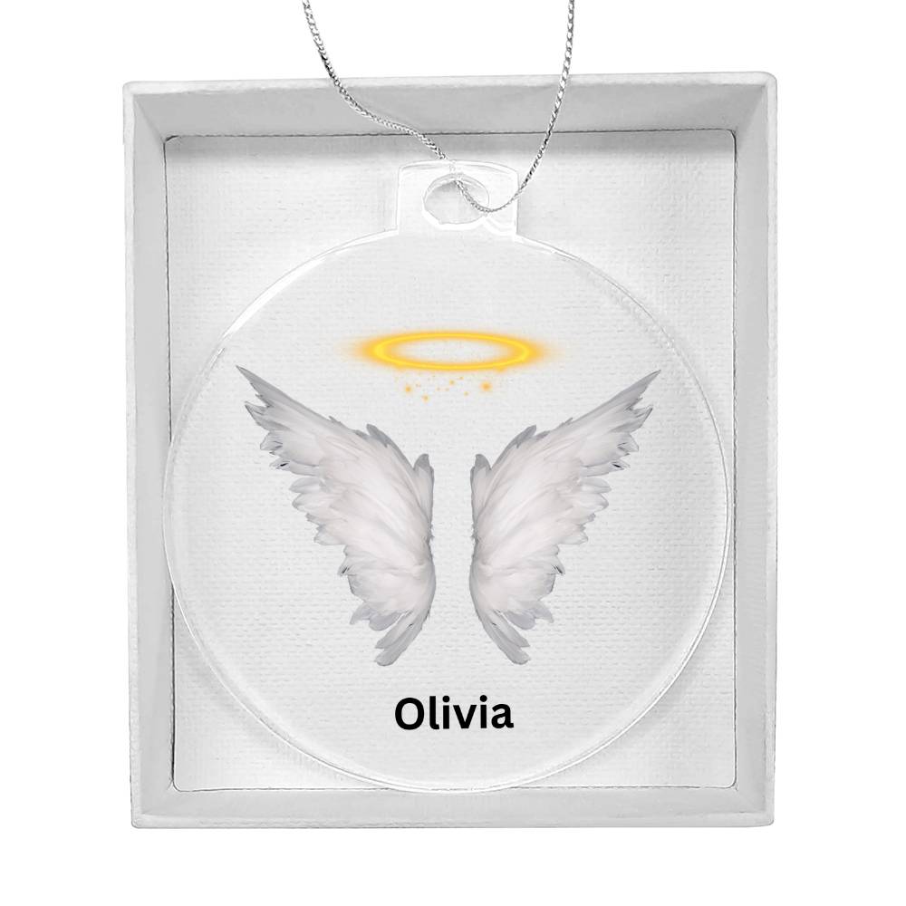 Angel Wings Memorial Christmas Ornament