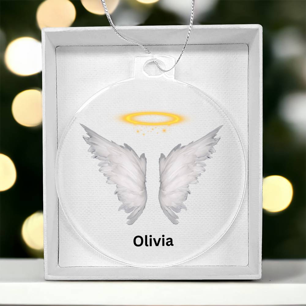 Angel Wings Memorial Christmas Ornament