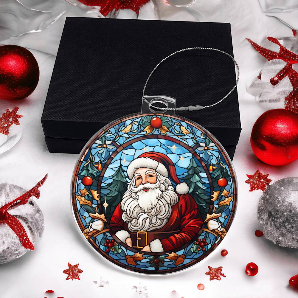 Santa Portrait Christmas Ornament - Vintage-Inspired
