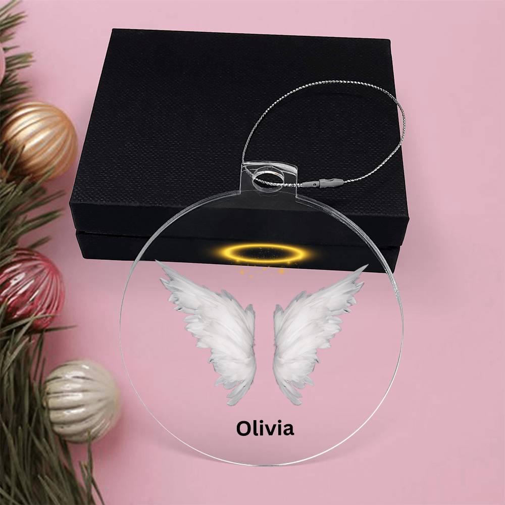 Angel Wings Memorial Christmas Ornament