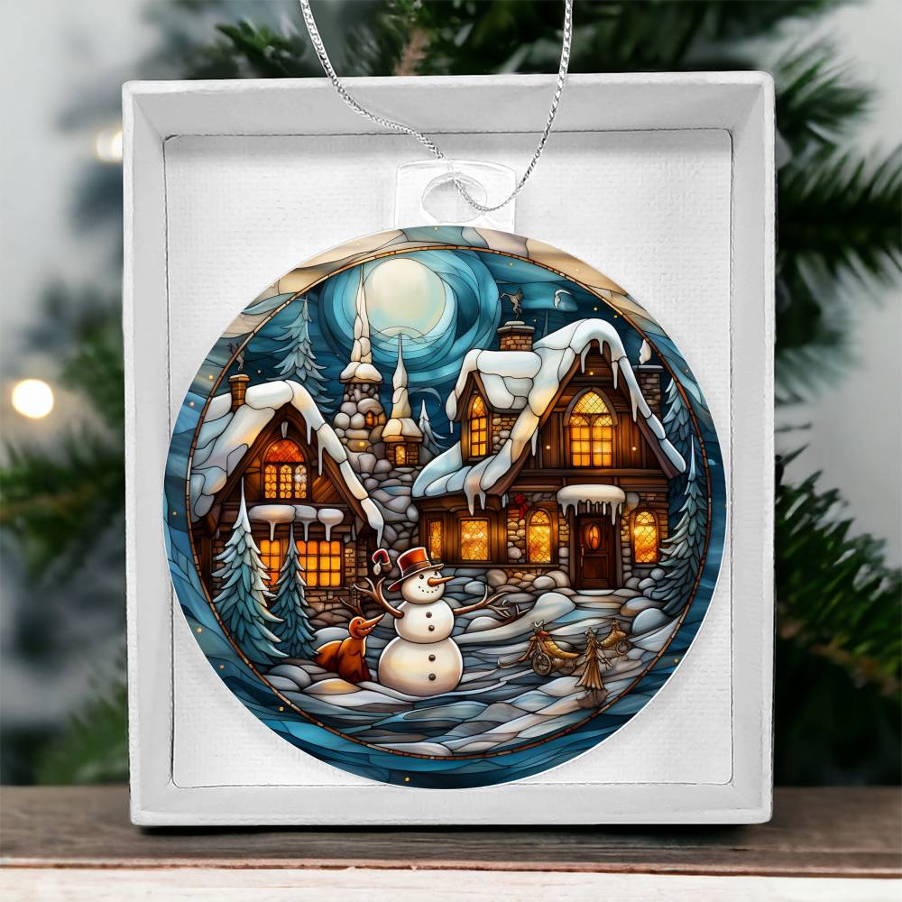 Snowman at Home Christmas Ornament - Vintage-Inspired
