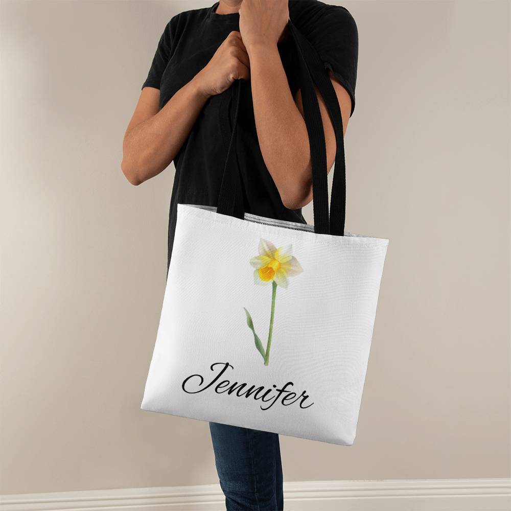 December - Personalized Birth Month Flower Classic Canvas Tote Bag