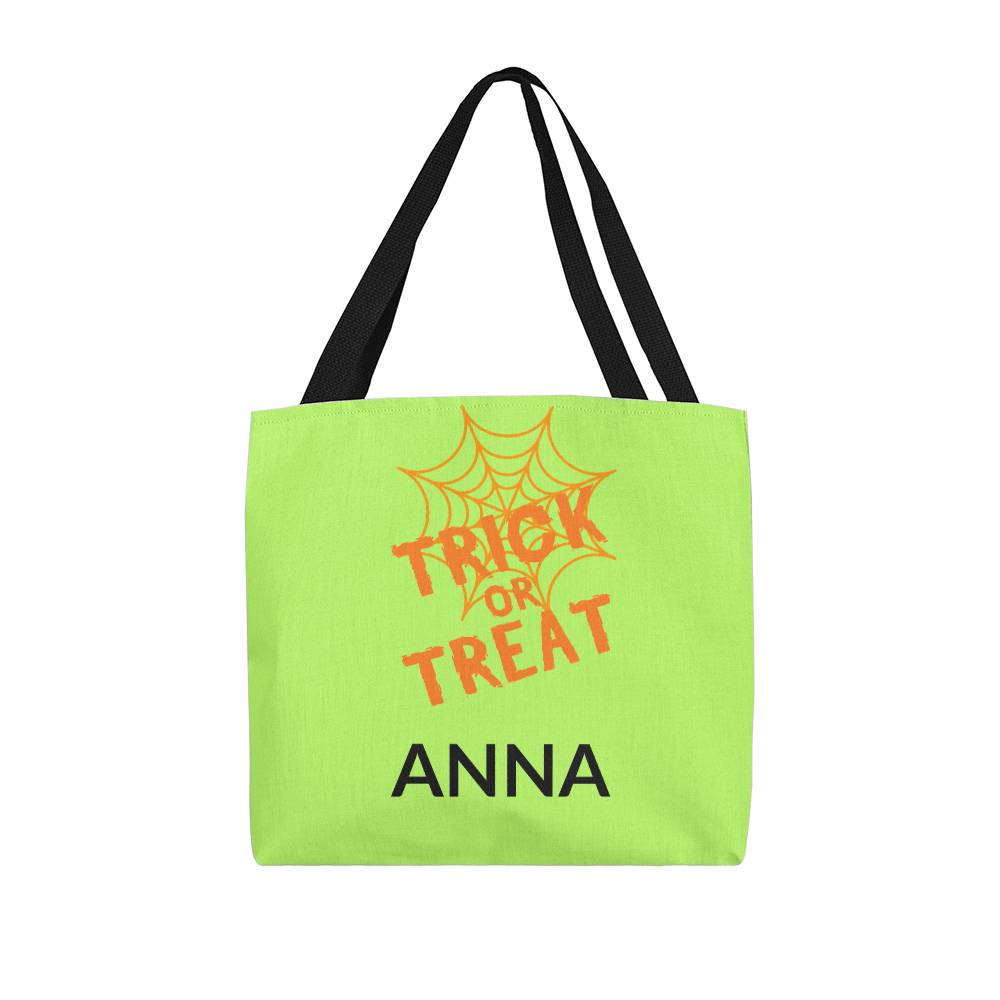 Custom Name Halloween Cute Ghost Trick or Treat Bag