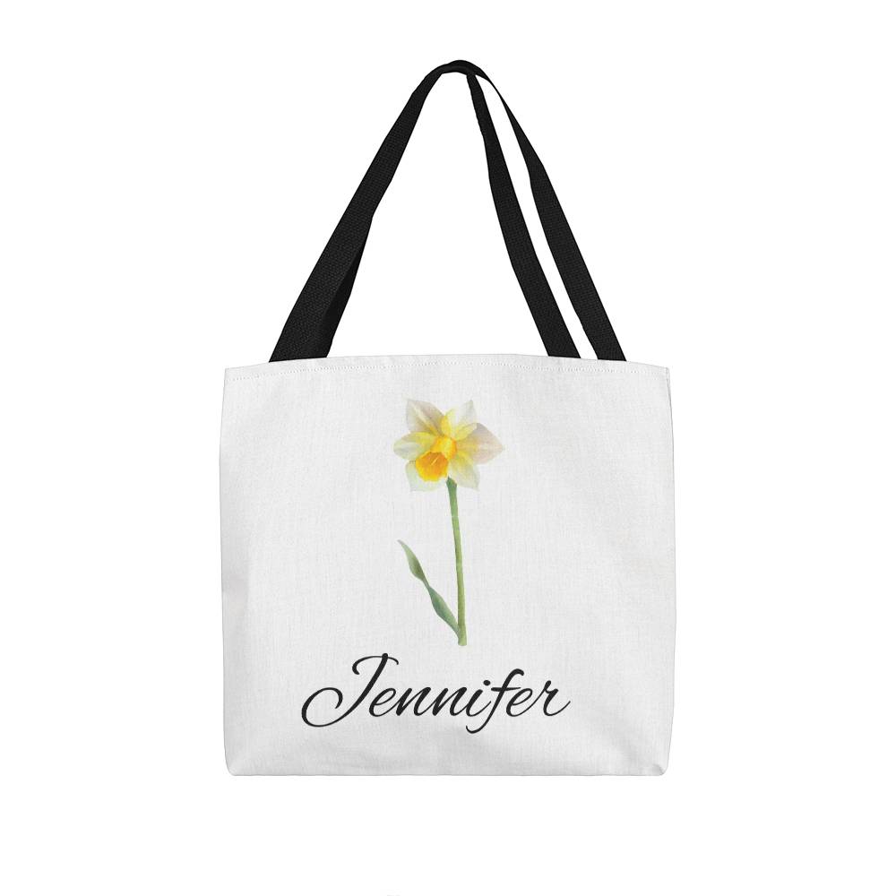 December - Personalized Birth Month Flower Classic Canvas Tote Bag