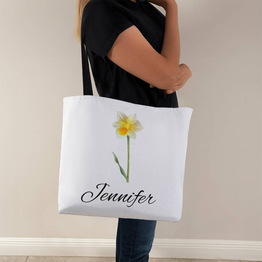 December - Personalized Birth Month Flower Classic Canvas Tote Bag
