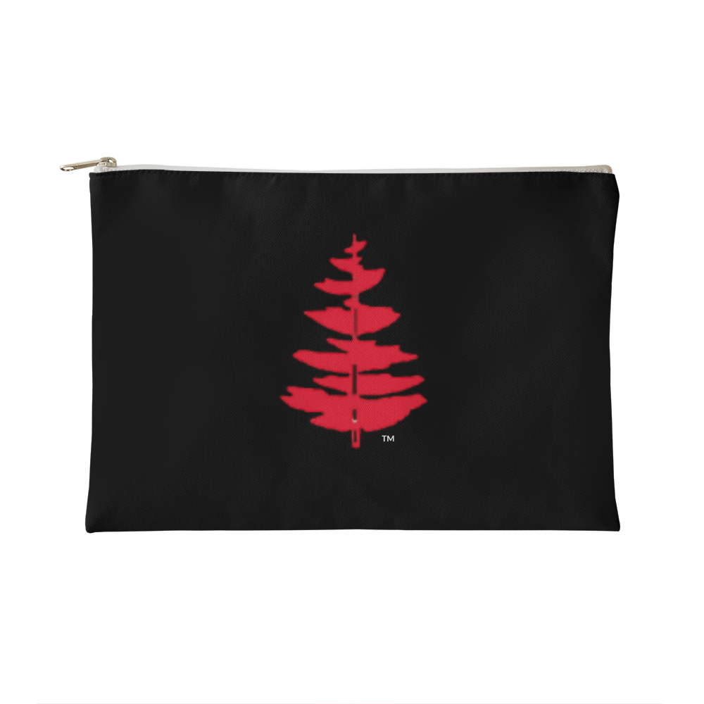 Douglass Fir Tree - Small Black Zipper Pouch