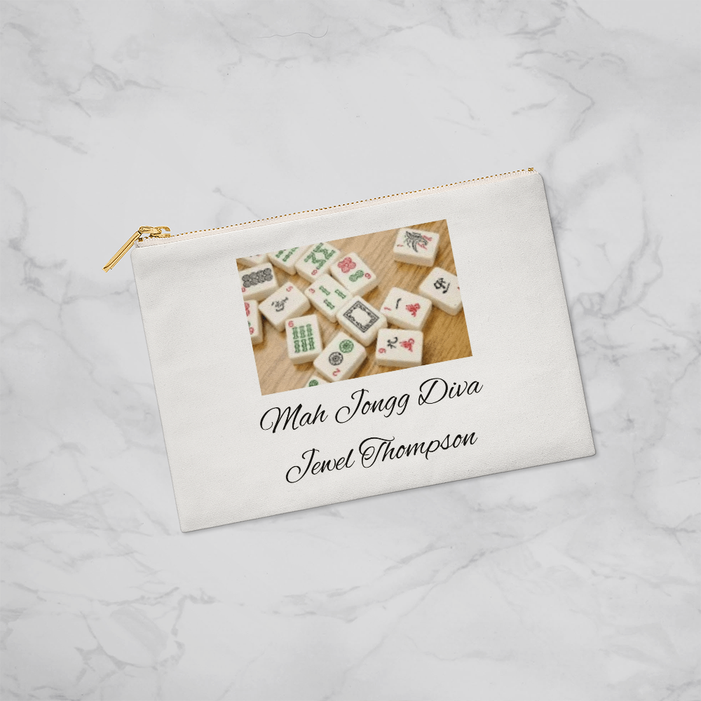 Mah Jongg Diva Jewel Small Makeup Bag