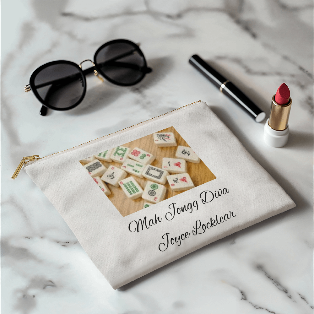 Mah Jongg Diva Joyce Small Makeup Bag