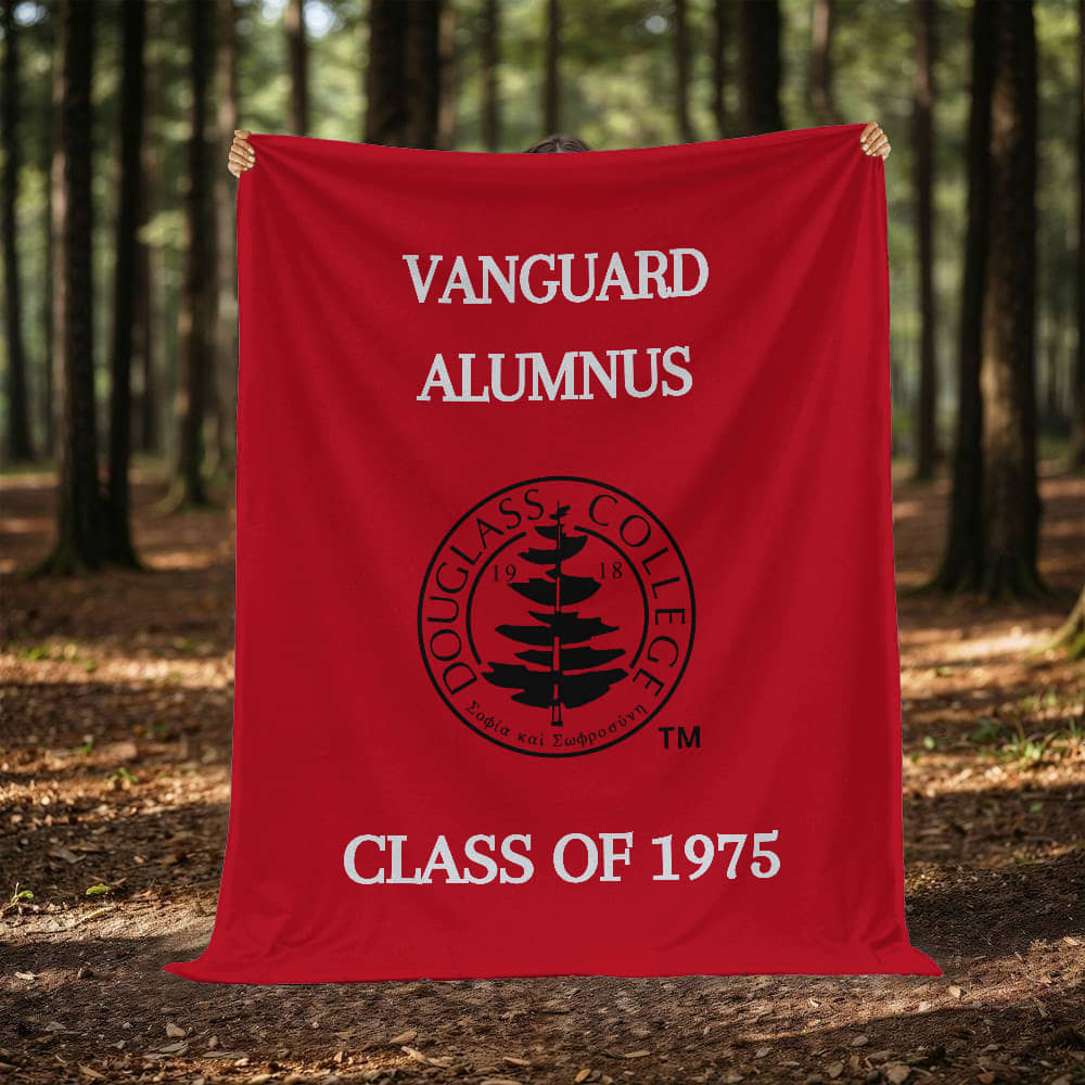 Douglass College Vanguard Alumnus Mink Touch Fleece Blanket Throw - Class of 1975