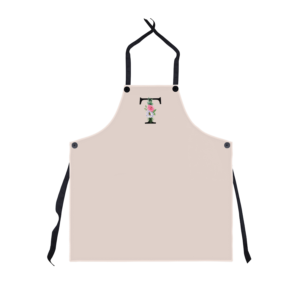 Personalized Pink Flowers Apron - T