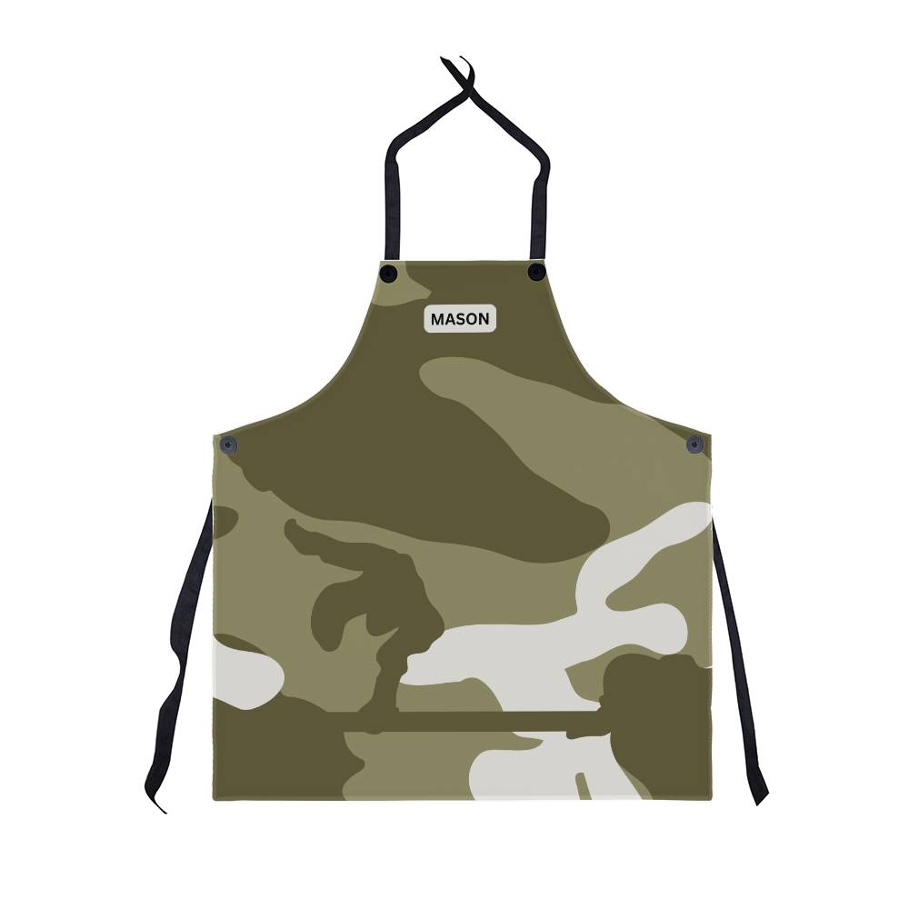 Personalized Military Camouflage Apron - Olive