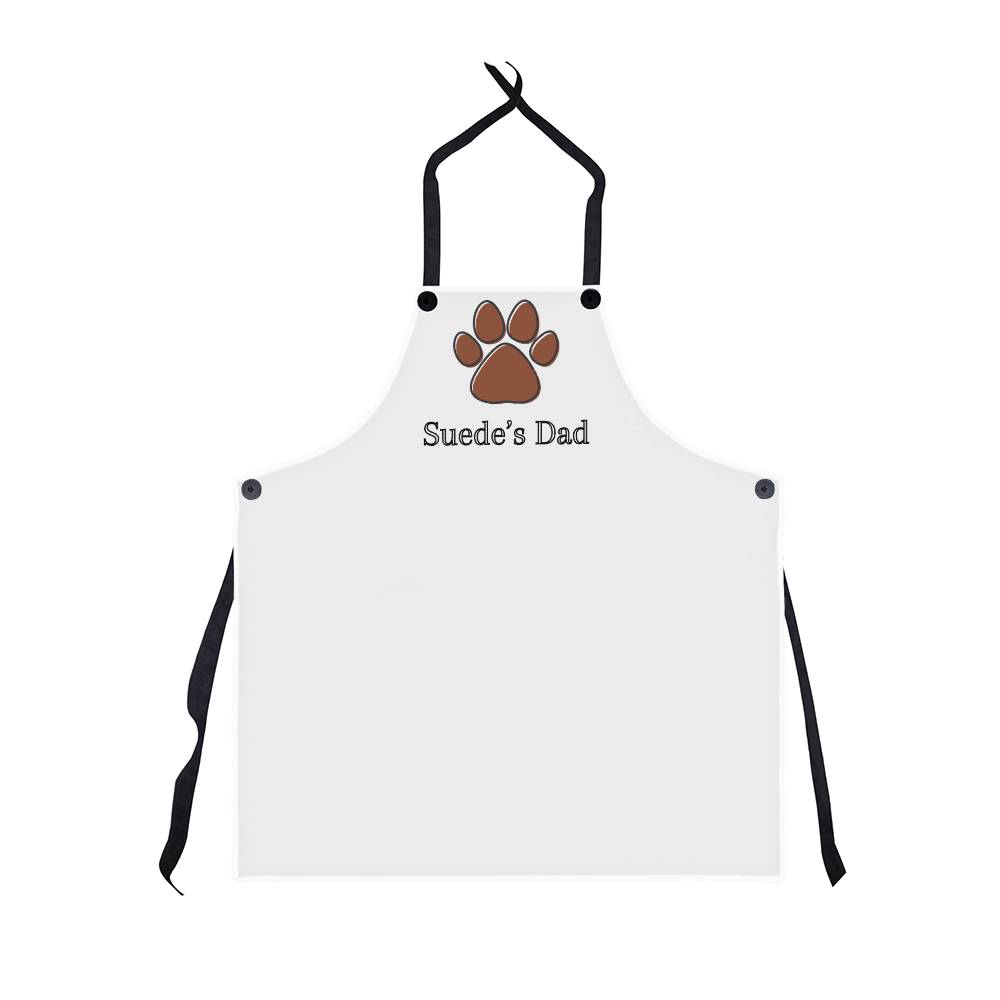 Personalized Dog Lover Dad's Apron - White
