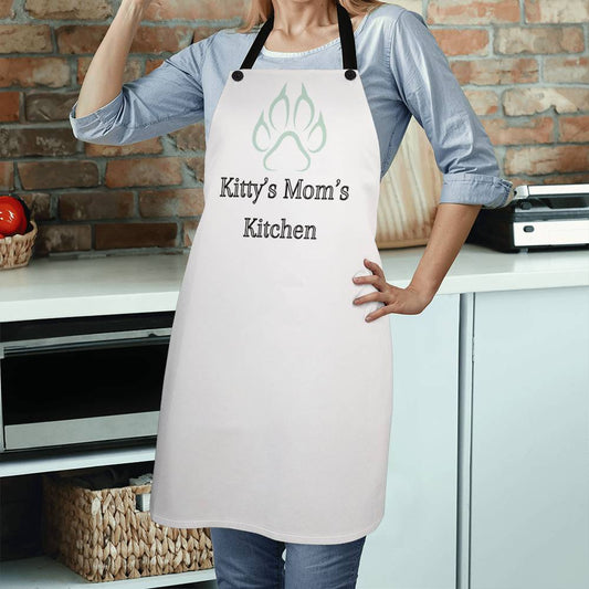 Personalized Cat Lover's Paw Print Apron, Baker Apron