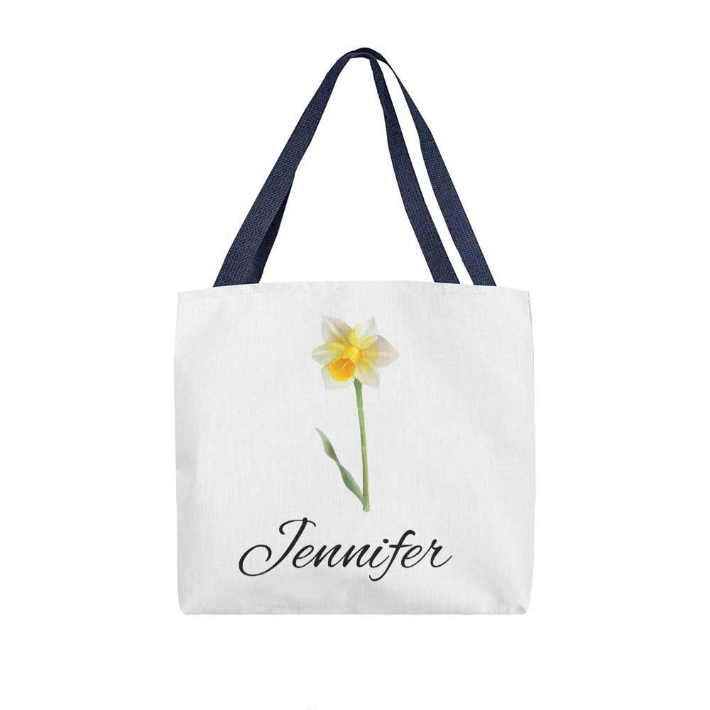 December - Personalized Birth Month Flower Classic Canvas Tote Bag