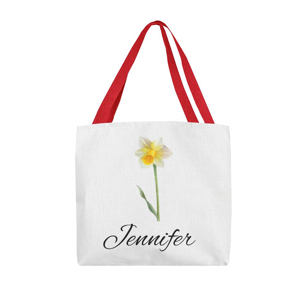 December - Personalized Birth Month Flower Classic Canvas Tote Bag