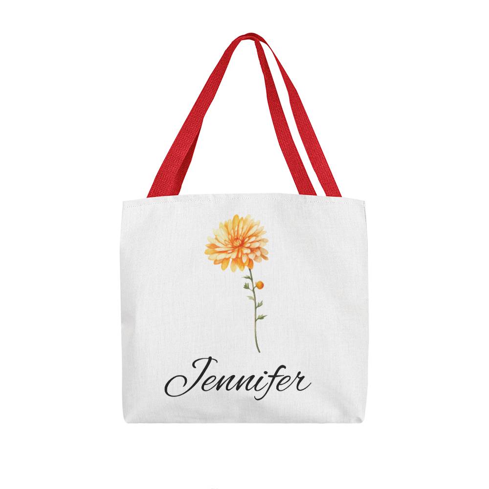 November - Personalized Birth Month Flower Classic Canvas Tote Bag