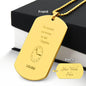 Personalized The Moment You Became My Dad - Engraved Dog Tag Necklace