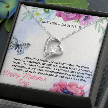Forever Heart Mother Daughter Necklace for Mother's Day