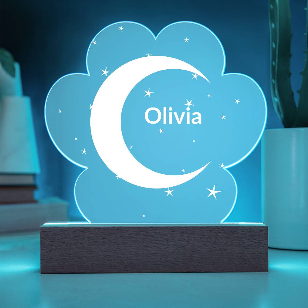 Personalized Night Cloud Arcylic Plaque Night Light