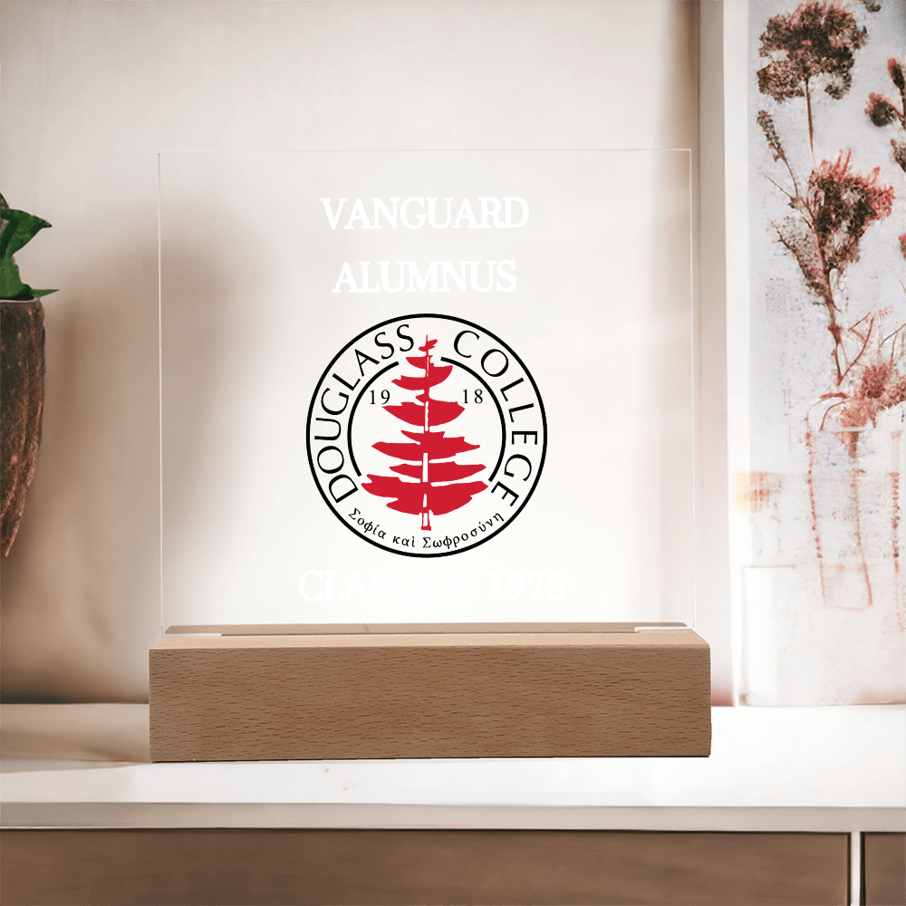 Douglass College Vanguard Alumnus Acylic Plaque with LED base - Class of 1975