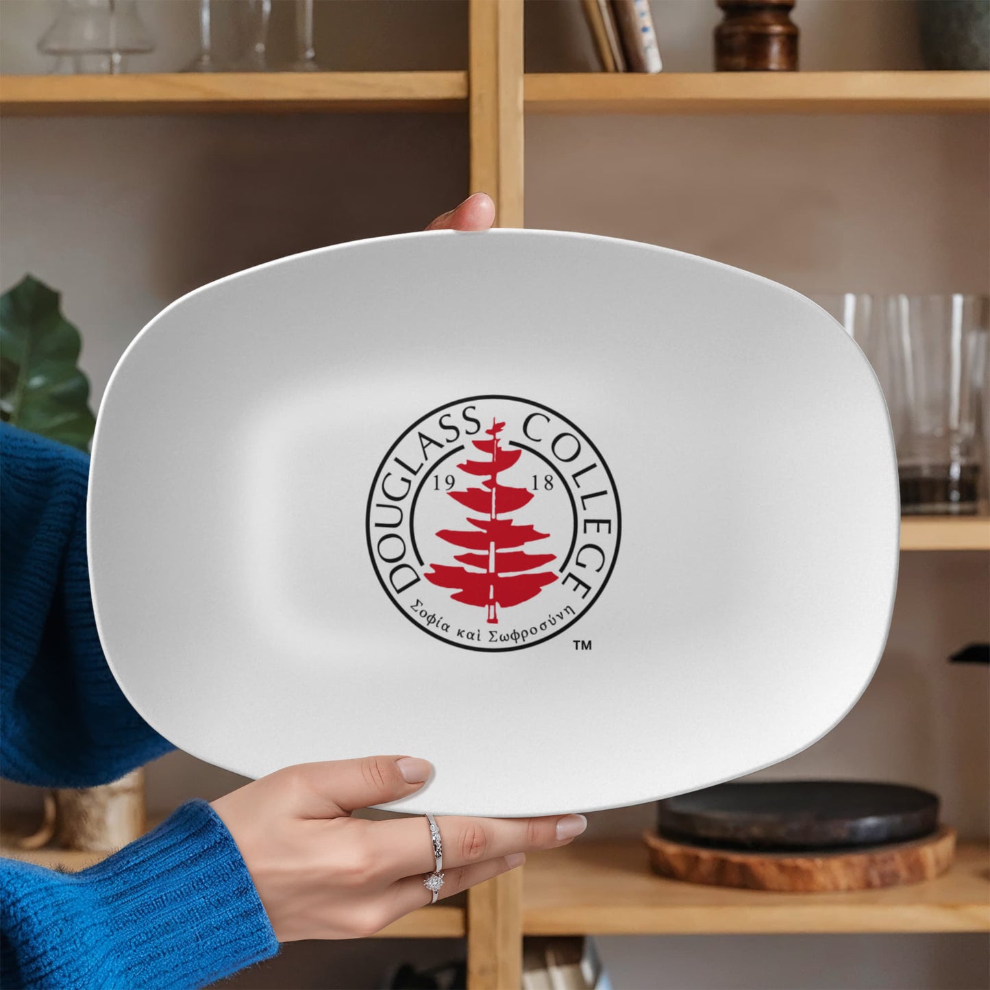 Douglass College Seal Serving Platter