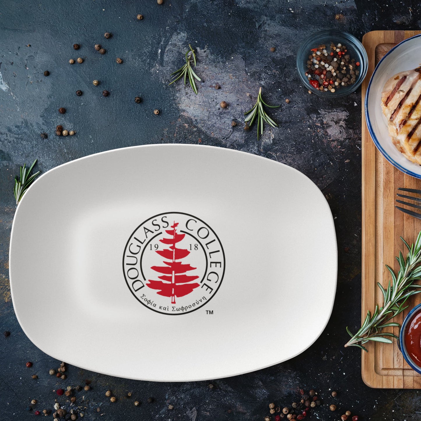 Douglass College Seal Serving Platter