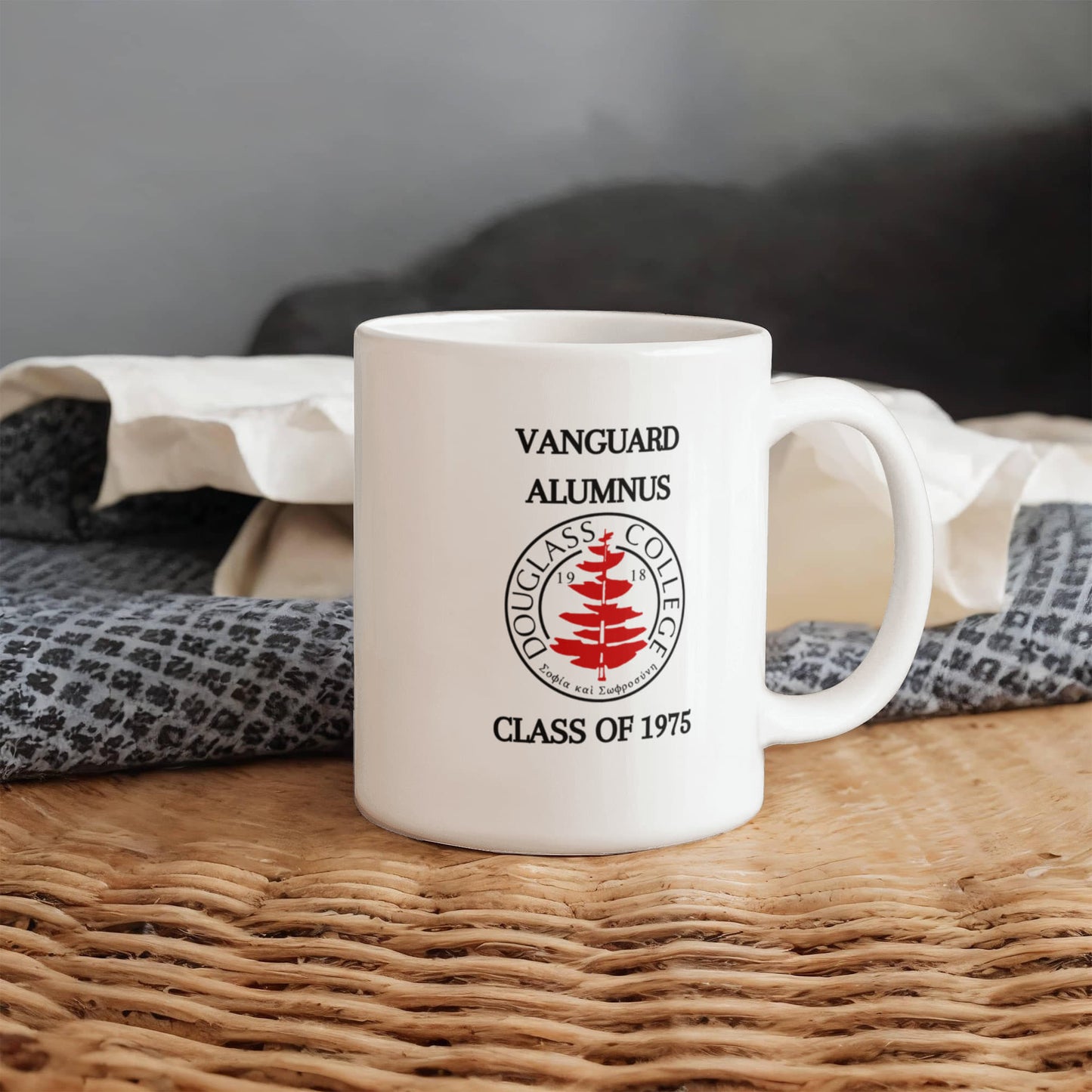 Douglass College Vanguard Alumnus White Mug - Class of 1975